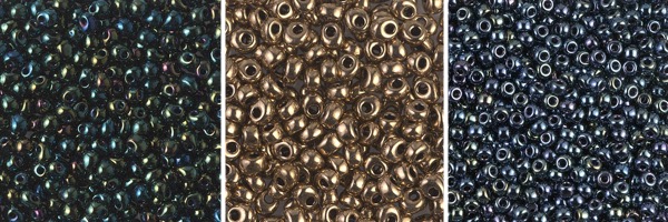 Metallic seed beads